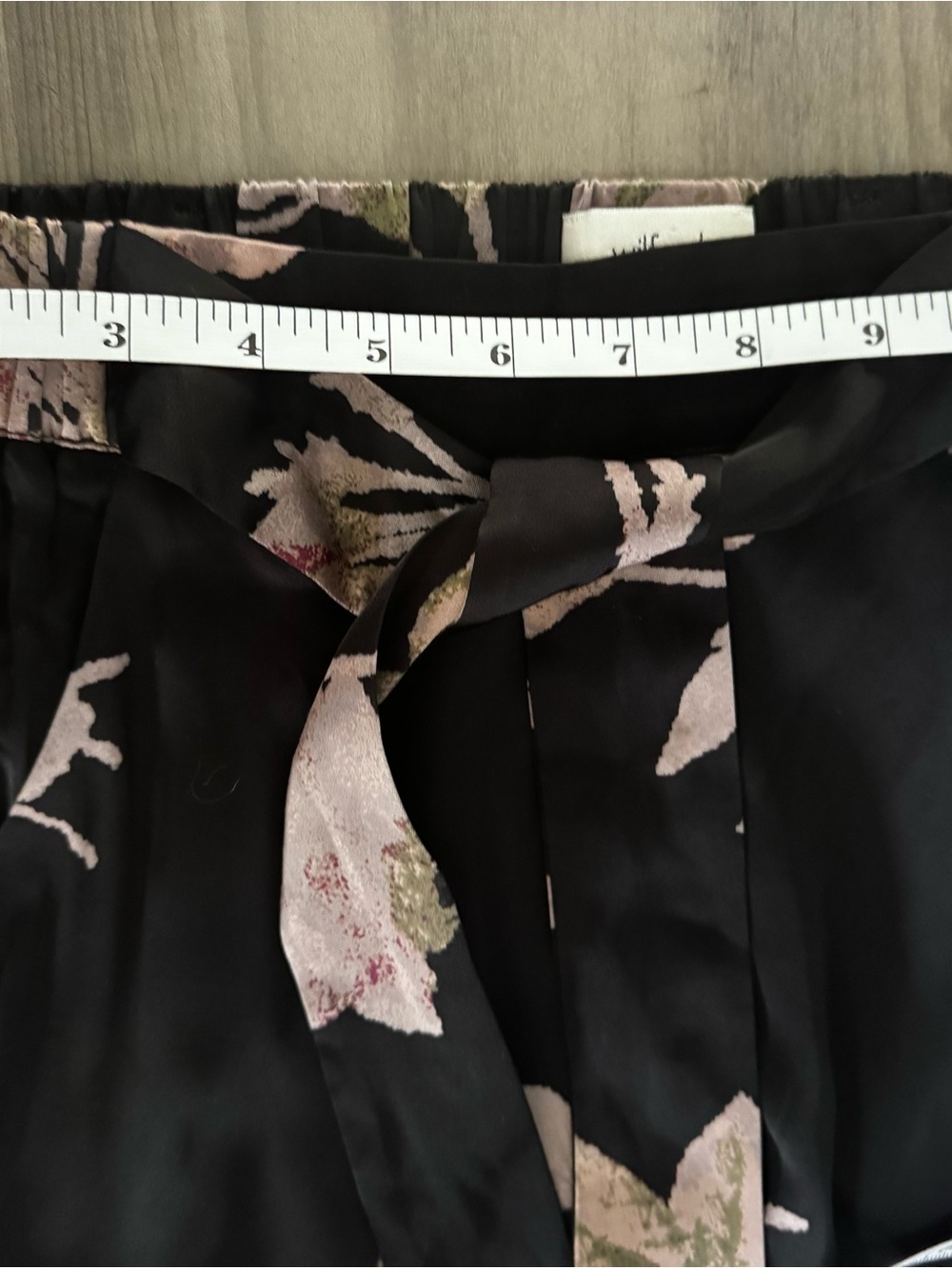 Wilfred Black Wide-Leg Pants with Blush Floral Print - Picture 10 of 13